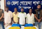 সিরাজগঞ্জে ২০ কেজি গাঁজাসহ ৪ মাদক ব্যবসায়ী গ্রেপ্তার