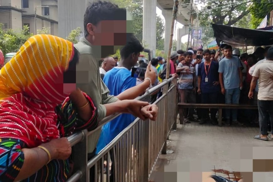 মেট্রোরেল চলাচলের সময় কম্পনরোধে ব্যবহৃত স্প্রিং (বিয়ারিং প্যাড) ছিটকে পড়ে এক পথচারীর মৃ#ত্যু