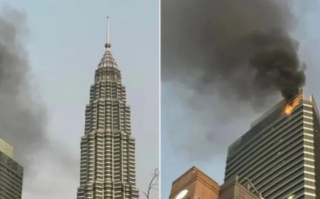 কুয়ালালামপুরে পেট্রোনাস টাওয়ার ৩ এর ৫৭তলায় আগুন