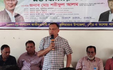 কুলিয়ারচরে ছাত্রদলের মতবিনিময় সভা অনুষ্ঠিত।