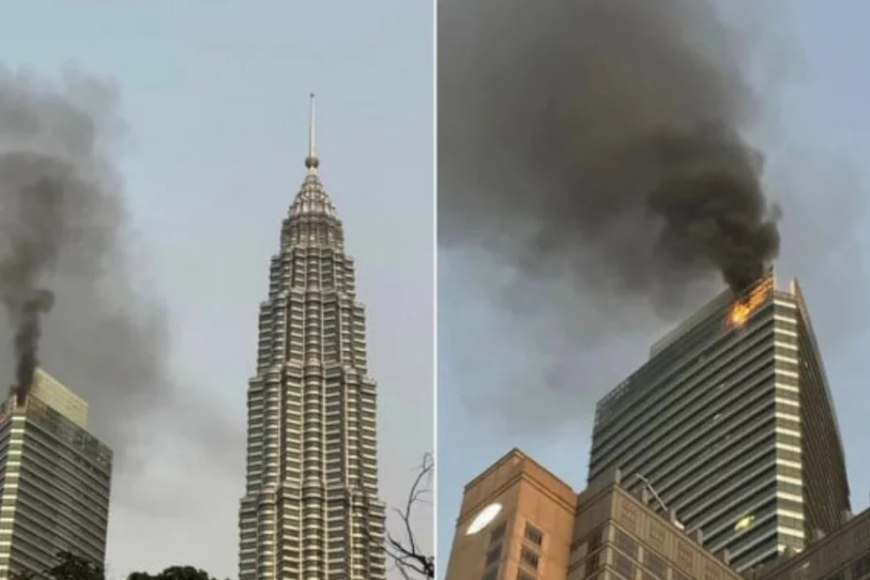 কুয়ালালামপুরে পেট্রোনাস টাওয়ার ৩ এর ৫৭তলায় আগুন